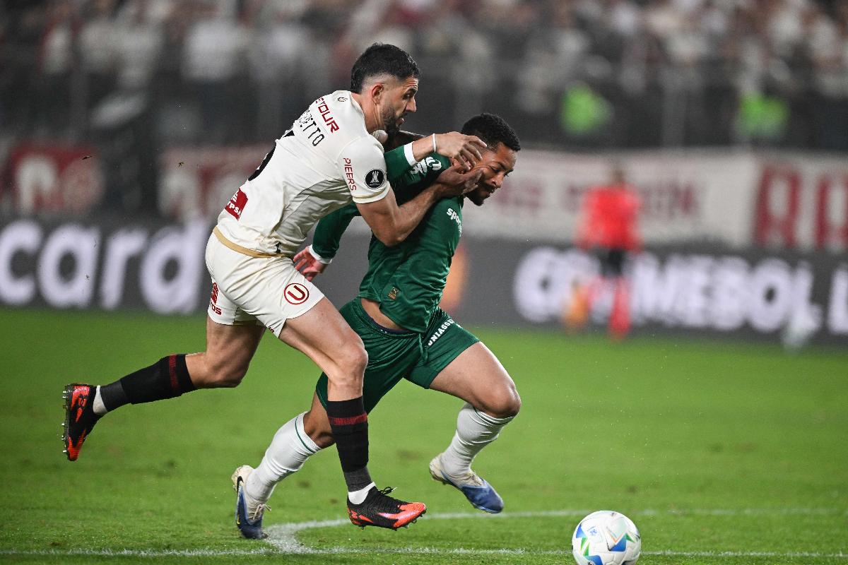 Vitor Roque fez um dos gols do Verdão - (foto: ERNESTO BENAVIDES / AFP) Vitor Roque fez um dos gols do Verdão - (foto: ERNESTO BENAVIDES / AFP)