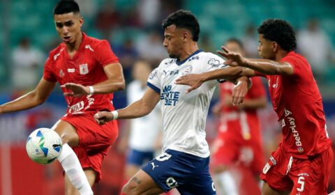 Em jogo de duas expulsões, Bahia e América de Cali empatam pela Sul-Americana