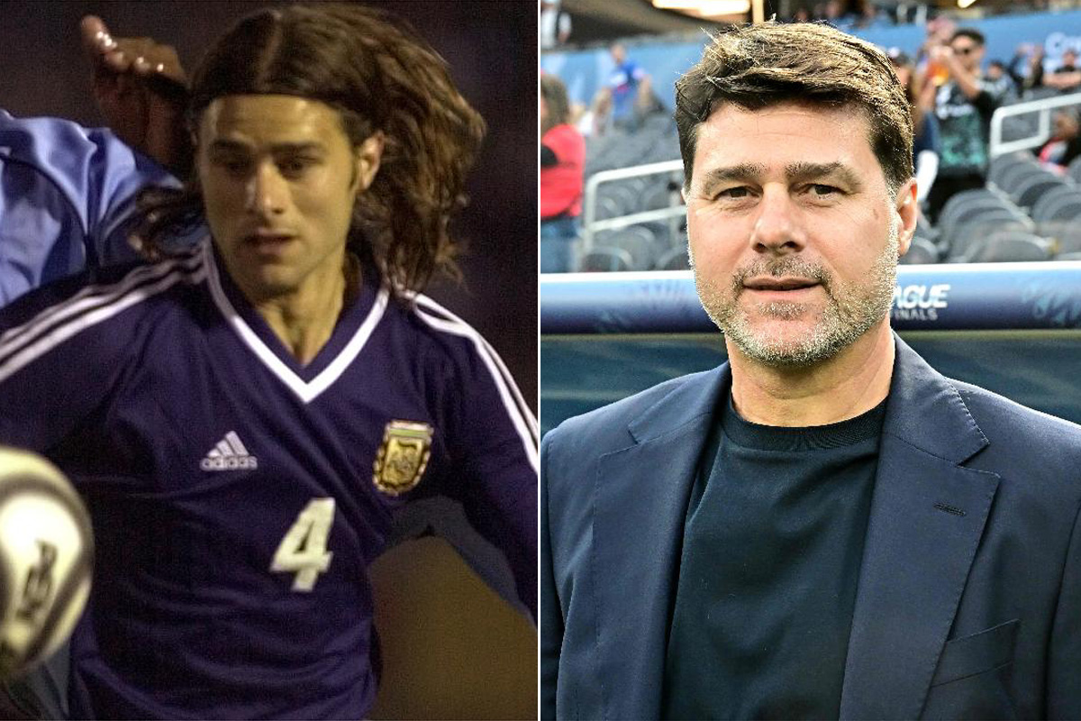 Mauricio Pochettino em 2001 e 2025 - (foto: AP Photo/Alvaro Ferrari e Frederic J. Brown / AFP)
