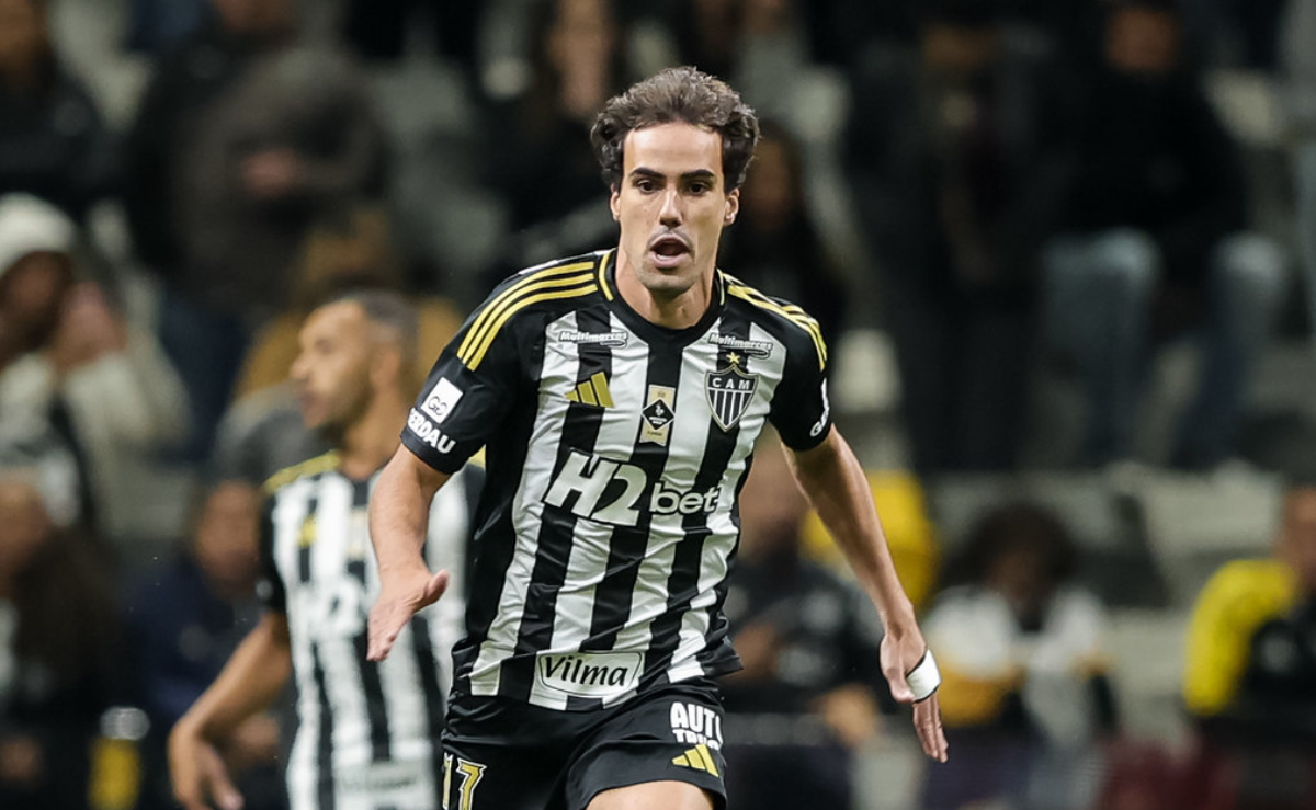 Igor Gomes, meia-atacante do Atlético, em ação na Arena MRV contra o Internacional - (foto: Pedro Souza/Atlético)