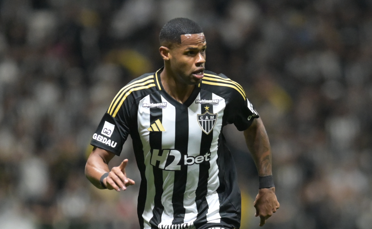 Júnior Santos em ação pelo Atlético na Arena MRV - (foto: Leandro Couri/EM/D.A. Press)