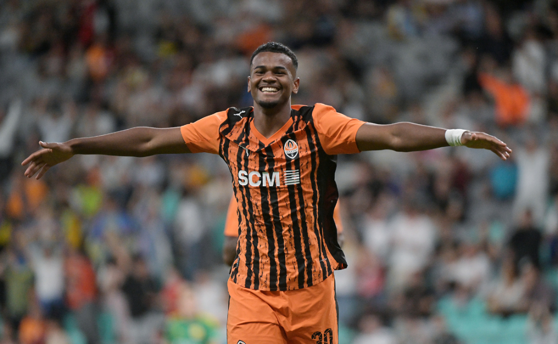 Alisson Santana, atacante formado pelo Atlético, comemora gol pelo Shakhtar Donetsk - (foto: Divulgação/Shakhtar)