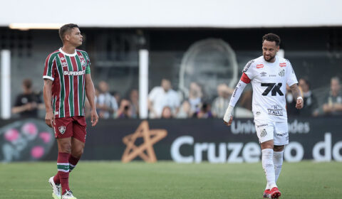 Com Neymar, Santos tem gol anulado no fim e empata com Fluminense
