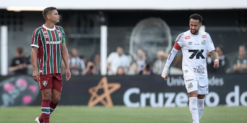 Com Neymar, Santos tem gol anulado no fim e empata com Fluminense