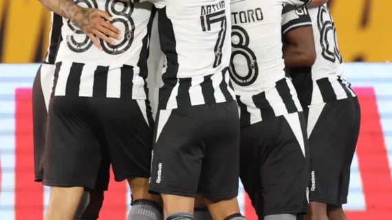 Botafogo venceu Bragantino por 2 a 0 (foto: Vitor Silva/Botafogo)