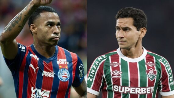 Jean Lucas, do Bahia, e Ganso, do Fluminense (foto: Rafael Rodrigues/EC Bahia e MARCELO GONÇALVES / FLUMINENSE F.C.)