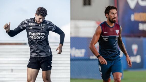 Jogadores das equipes (foto: Gabriel Silva / Ceará SC - Matheus Amorim/FEC)