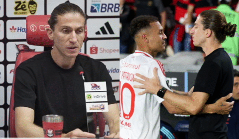 Filipe Luís chama jogador do Internacional de ‘extraordinário’ antes de jogo do Flamengo