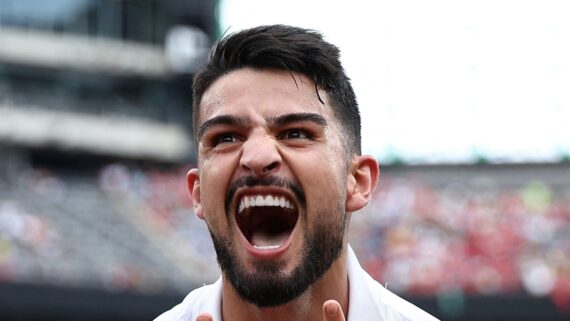 Flaco López, centroavante do Palmeiras (foto: Franck Fife/AFP)