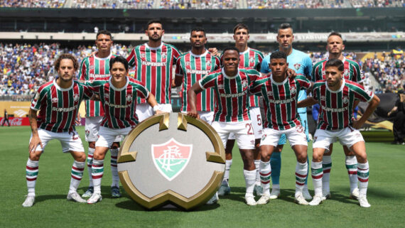 Time do Fluminense antes do duelo com o Chelsea na semifinal do Mundial de Clubes (foto: Buda Mendes / GETTY IMAGES NORTH AMERICA / Getty Images via AFP)