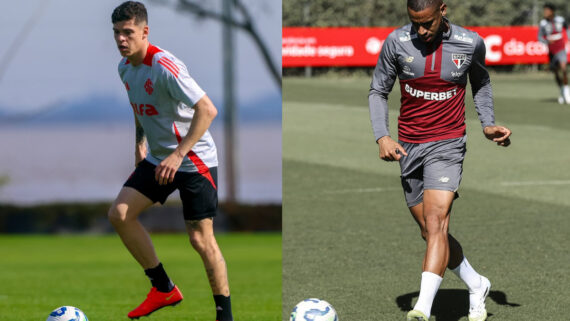 Inter e São Paulo se preparam para o duelo pela Sèrie A (foto: Divulgação/Internacional e São Paulo)