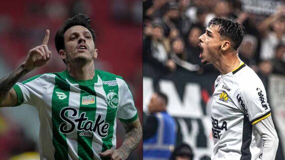 Jogadores das equipes comemoram (foto: Fernando Alves/ECJ - Cleiton Ramos)