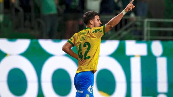 Flaco López fez dois gols para o Palmeiras contra o Sport (foto: Divulgação/Palmeiras)