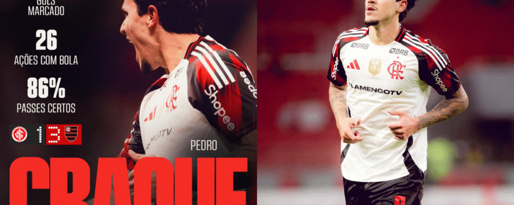 Pedro é eleito ‘Craque da Torcida’ após vitória do Flamengo