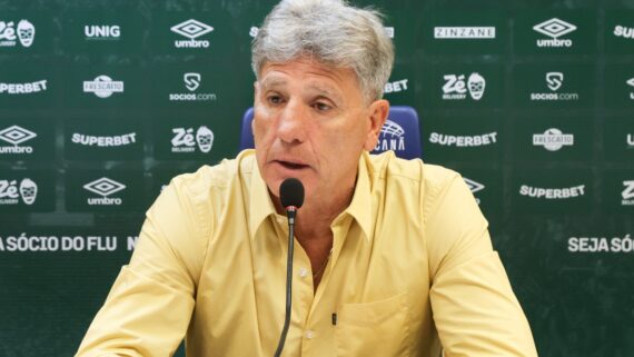 Renato Gaúcho, técnico do Fluminense, durante entrevista coletiva (foto: MARCELO GONÇALVES / FLUMINENSE)