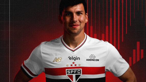 Gonzalo Tapia, novo atacante do São Paulo (foto: Divulgação/São Paulo)