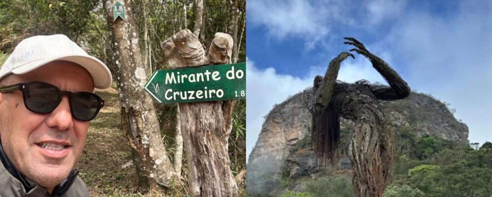 Jardim viaja 300km para conhecer Mirante do Cruzeiro no interior de Minas