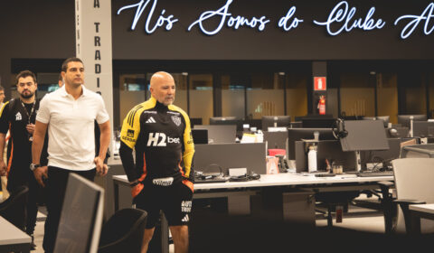 Sampaoli se diz surpreso com Arena MRV, do Atlético: ‘Compete com qualquer estádio’