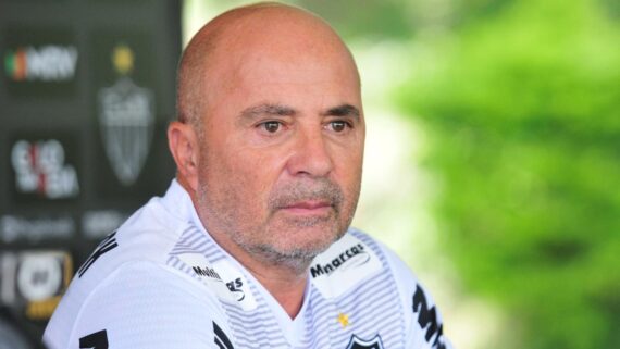 Jorge Sampaoli em sua primeira passagem pelo Atlético (foto: Gladyston Rodrigues/EM/D.A Press - 09/03/2020)