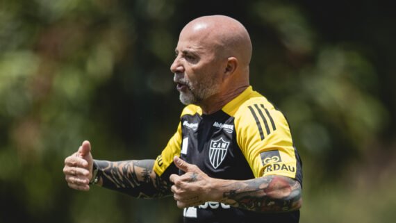 Jorge Sampaoli, técnico do Atlético (foto: Pedro Souza/Atlético)
