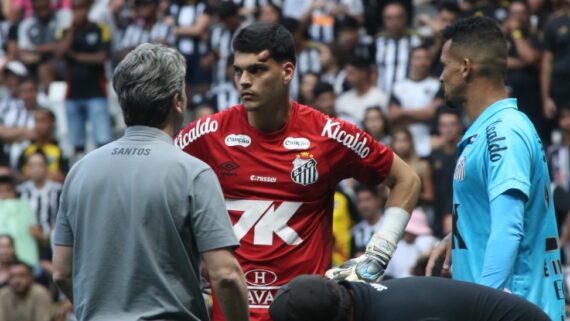 Goleiro Gabriel Brazão, do Santos (foto: Edésio Ferreira/EM/D.A Press)