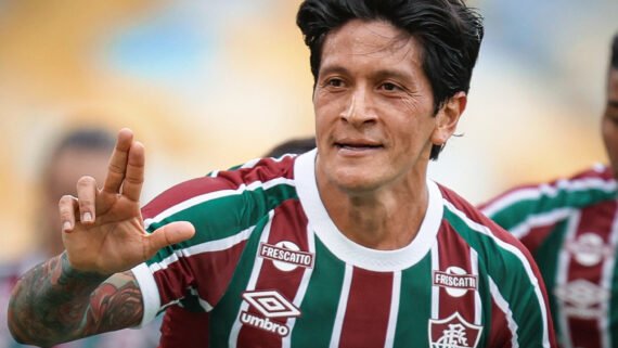 Cano comemora gol pelo Fluminense diante do Botafogo (foto: Divulgação/Fluminense)