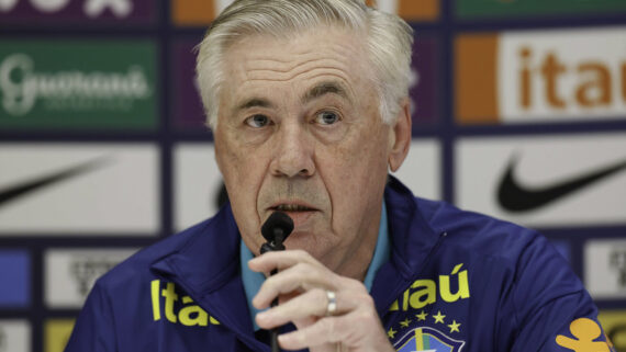 Técnico Carlo Ancelotti durante convocação da Seleção Brasileira (foto: Rafael Ribeiro/CBF)
