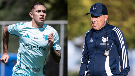Kauã Moraes e Leonardo Jardim (foto: Gustavo Aleixo/Cruzeiro)