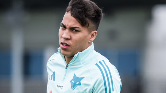 Kaio Jorge em treino do Cruzeiro (foto: Gustavo Aleixo/Cruzeiro)