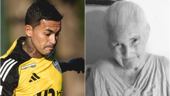 Dudu perdeu a avó nesta segunda-feira (8/9) (foto: Pedro Souza/Atlético e Reprodução)