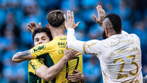 Mirassol venceu o Grêmio na Arena (foto: Pedro Zacchi/Mirassol)