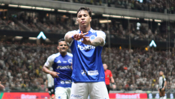 Comemoração do gol de Kaio Jorge em Atlético x Cruzeiro na Arena MRV (foto: Edesio Ferreira/EM/DA Press)