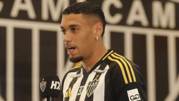 Ruan durante entrevista coletiva na Arena MRV (foto: Alexandre Guzanshe/EM/DA.Press)