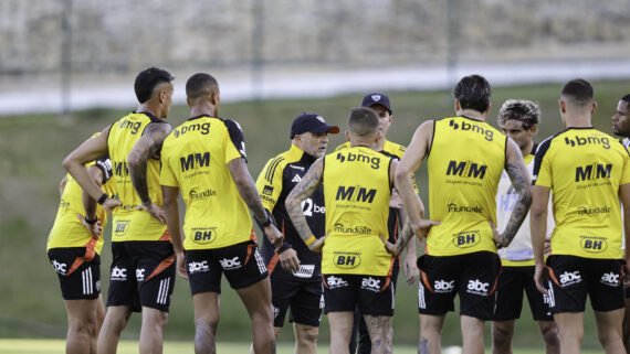 O primeiro treino de Sampaoli no Atlético (foto: Paulo Henrique França/Atlético)