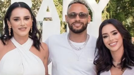 Telma Fonseca, Neymar e Bruna Biancardi (foto: Reprodução/Instagram)