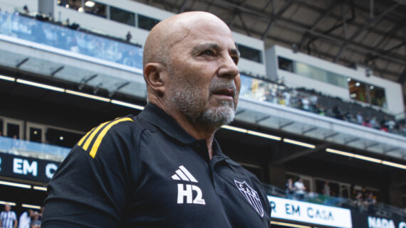 Sampaoli, técnico do Atlético (foto: Pedro Souza/Atlético)