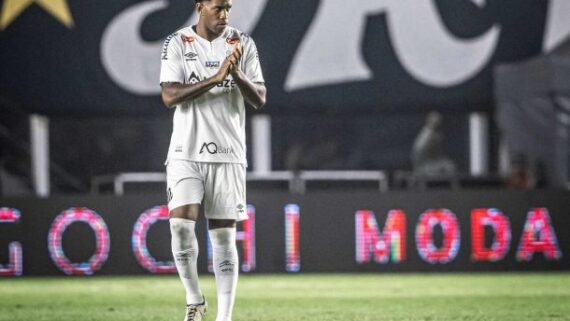 Gil em campo com a camisa do Santos (foto: Foto: Raul Baretta/ Santos FC)