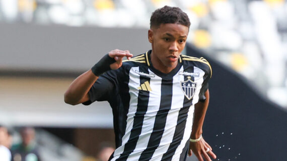 Gabriel Veneno durante jogo pelo Atlético na base (foto: Daniela Veiga / Atlético)