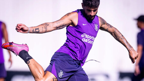 Yuri Alberto em treino do Corinthians (foto: Rodrigo Coca/Agência Corinthians)