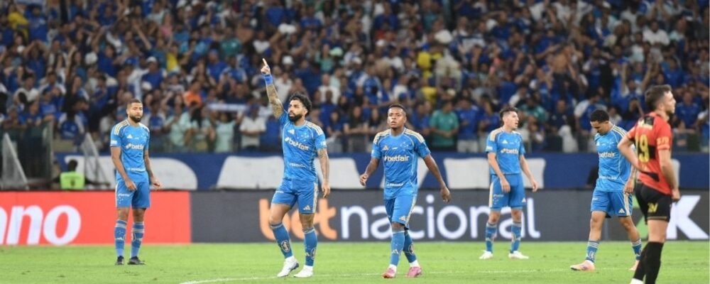 A reação de Gabigol após voltar a marcar pelo Cruzeiro
