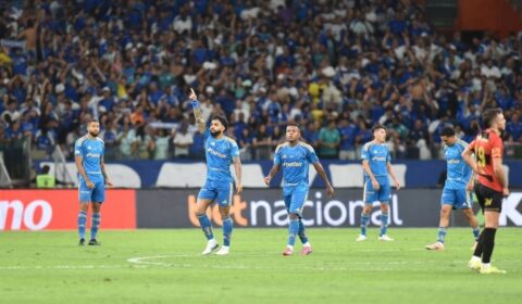 A reação de Gabigol após voltar a marcar pelo Cruzeiro