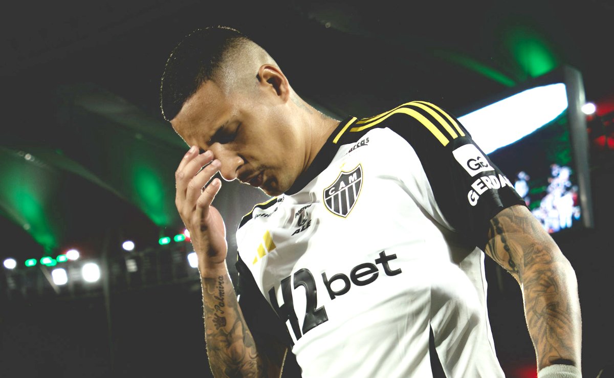 Guilherme Arana, lateral-esquerdo do Atlético (foto: Pedro Souza/Atlético)