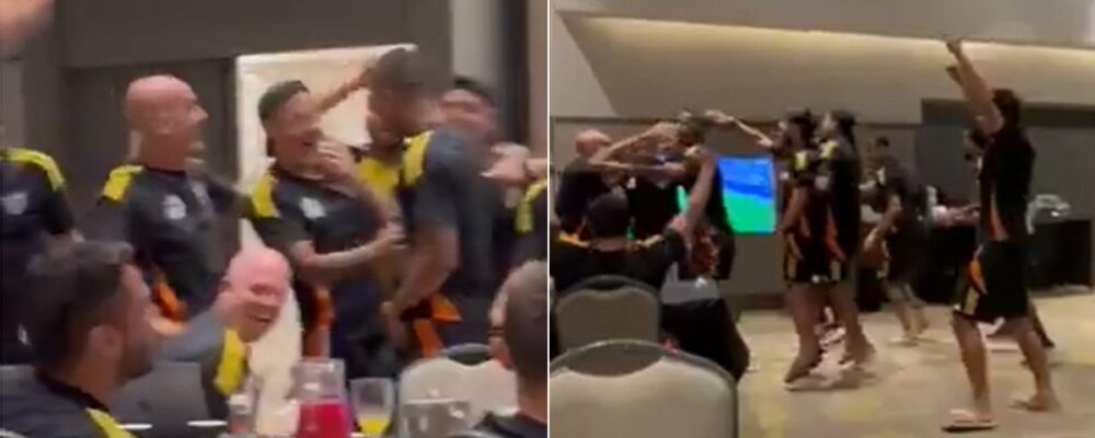 Vídeo: elenco principal do Atlético faz a festa com gol do time sub-17