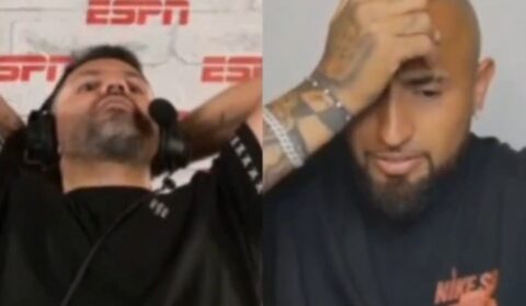 Vídeo: Agüero e Vidal reagem ao gol do Flamengo sobre o Racing