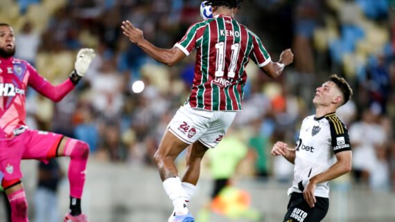 O lance do gol de Keno em Fluminense 3 x 0 Atlético, pelo Campeonato Brasileiro (foto: Marcelo Gonçalves/Fluminense)