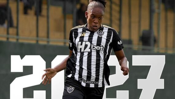 Jogadora do Atlético durante partida (foto: Divulgação/Atlético)