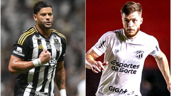 Atlético medirá forças com o Ceará na Arena MRV, pela 30ª rodada do Campeonato Brasileiro (foto: Montagem com imagens de Ramon Lisboa/EM/D.A. Press e Gabriel Silva/Ceará)