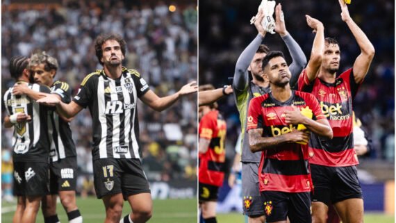 Atlético e Sport medirão forças em jogo adiado pela 14ª rodada do Campeonato Brasileiro (foto: Montagem com imagens de Edésio Ferreira/EM/D.A. Press e Paulo Paiva/Sport)