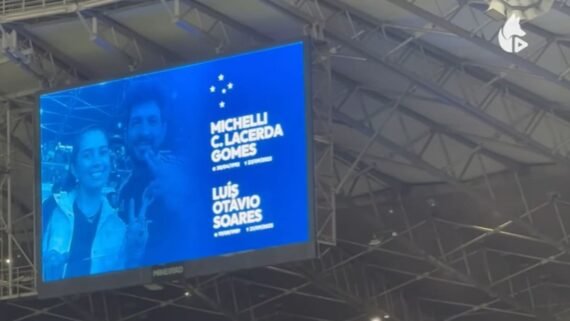 Luís Otávio Soares e Michelli Cristina Lacerda Gomes, torcedores do Cruzeiro, morreram a caminho do Mineirão (foto: Reprodução/TV Cruzeiro)