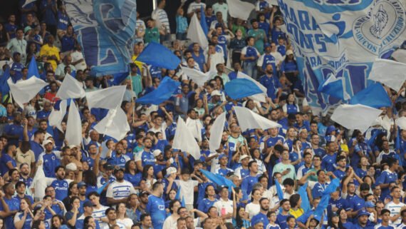 Torcida do Cruzeiro no Mineirão, em Belo Horizonte (foto: Alexandre Guzanshe/EM/D.A. Press)